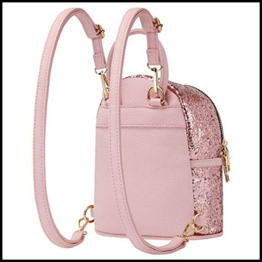 PU Leather Mini Backpack Convertible Crossbody Ch… - image 3